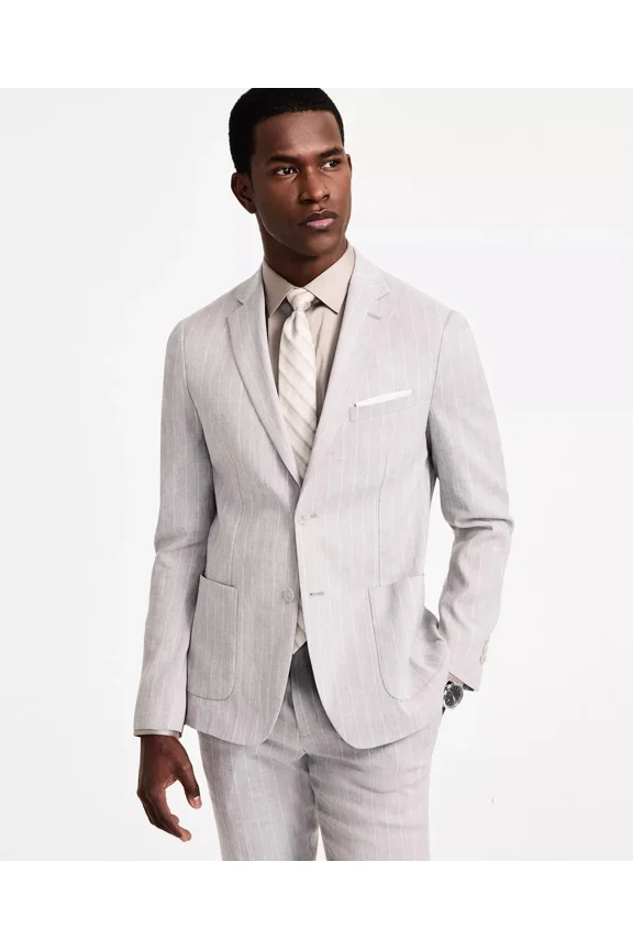 Men's Slim-Fit Linen Suit Jacket Size 46R