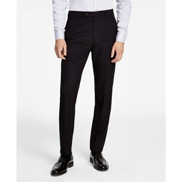 Calvin Klein Men's Slim Fit Performance Dress Pants Wine Red 38 x 32