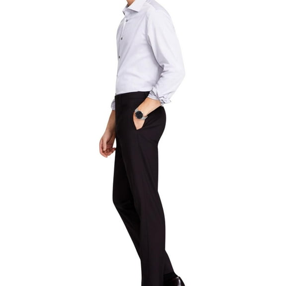 Calvin Klein Mens Performance Dress Pants Slacks, Red, 36W x 29L