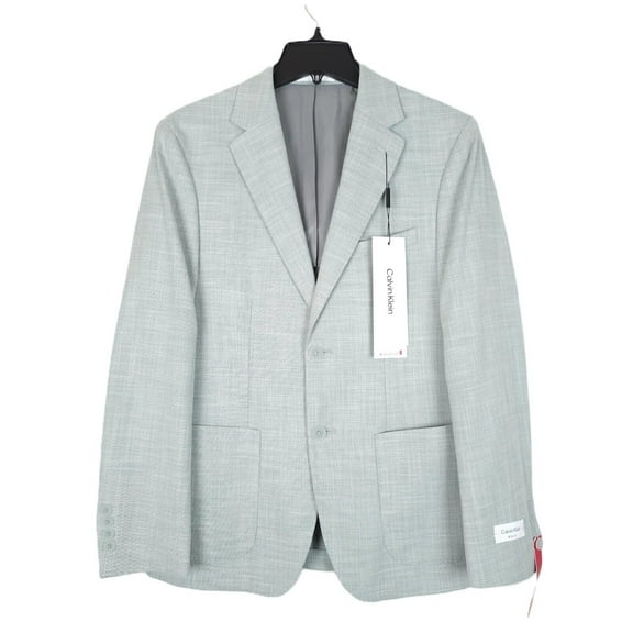 Calvin Klein Men's Slim-Fit Sport Coat Mint B4HP $295 (44,Long)