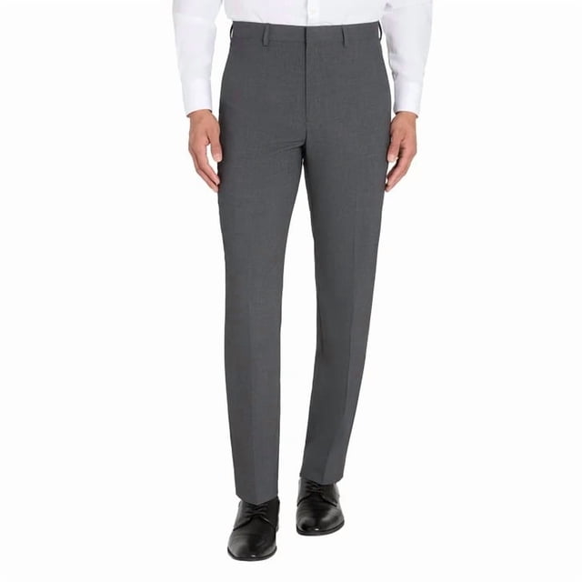 Calvin Klein Men's Slim Fit Stretch Flat Front Dress Pant (US, Waist Inseam, 30, 29, Regular, Regular, Black)