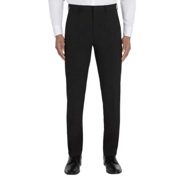 Calvin Klein Men's Slim Fit Stretch Flat Front Dress Pant (US, Waist Inseam, 36, 34, Regular, Regular, Black)