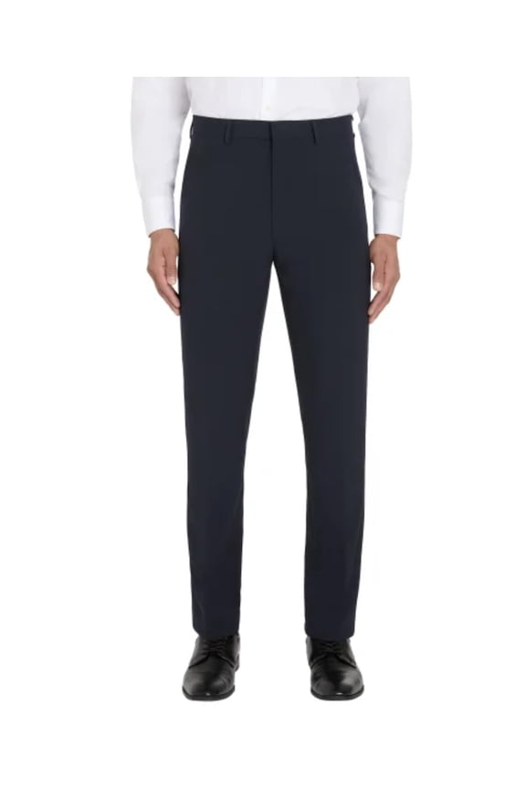 Men's Slim Fit Stretch Flat Front Dress Pant (US, Waist Inseam, 38, 30, Regular, Regular, Blue)