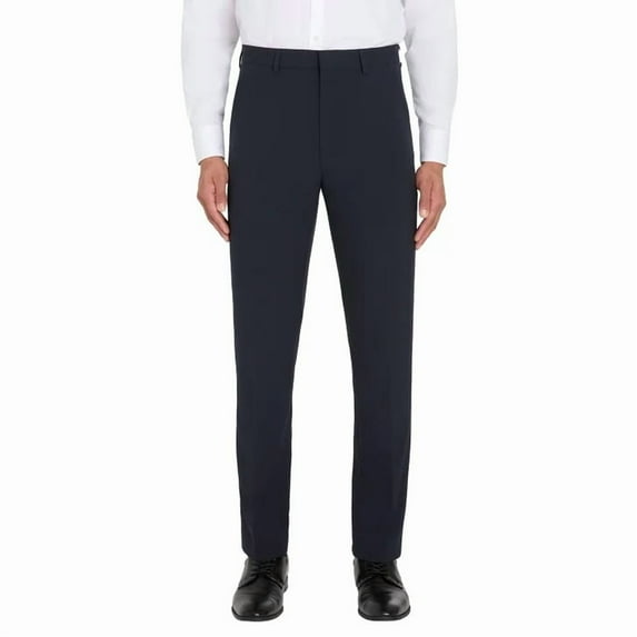 Calvin Klein Men's Slim Fit Stretch Flat Front Dress Pant (US, Waist Inseam, 40, 29, Regular, Regular, Blue)