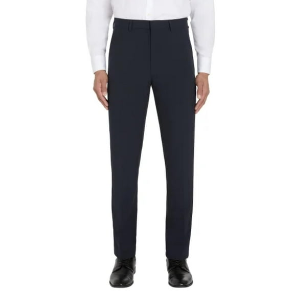 Calvin Klein Men's Slim Fit Stretch Flat Front Dress Pant (US, Waist Inseam, 40, 30, Regular, Regular, Blue)