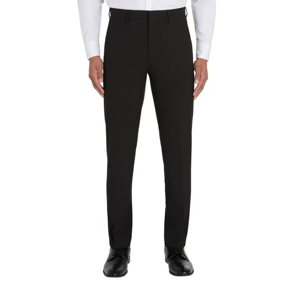 Calvin Klein Men's Slim Fit Stretch Flat Front Dress Pant (US, Waist Inseam, 40, 32, Regular, Regular, Black)