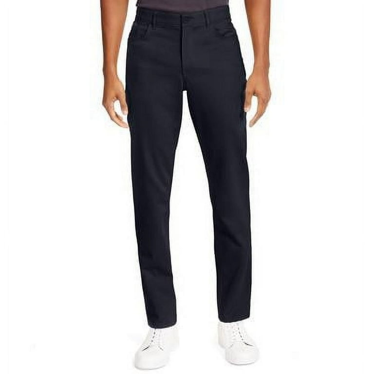 Calvin Klein Men s Slim Fit Tech Woven Pants Navy Blue 30 x 30 Walmart