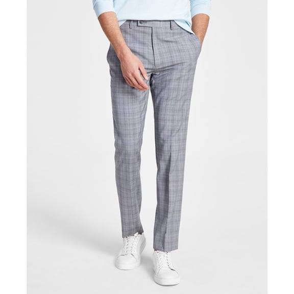 Calvin Klein Men's Slim-Fit Wool Stretch Suit Pants Light Grey B4HP $190 (Regular,30,32 in)