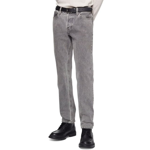 Calvin Klein Men's Slim-Straight Fit Stretch Jeans, Gray, 32X32