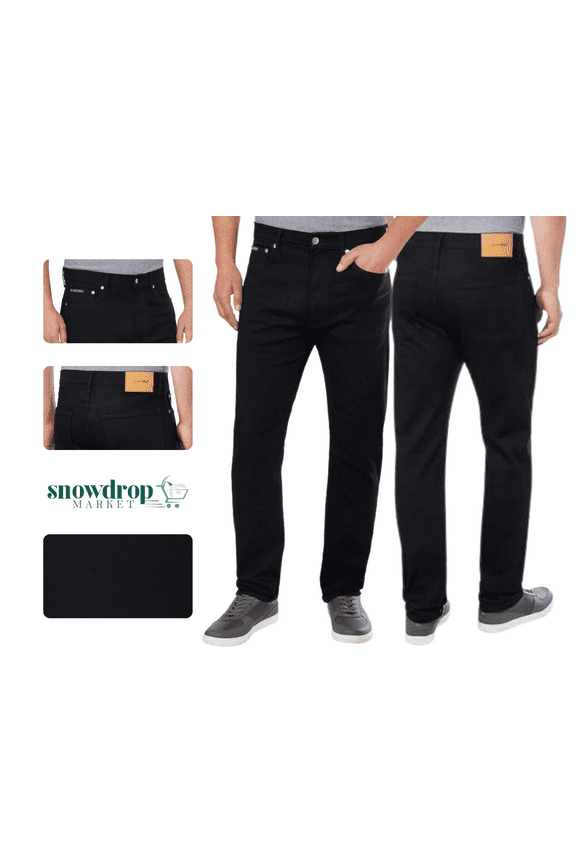 Men's Slim Straight Jean (Classic Black, 40W x 30L)