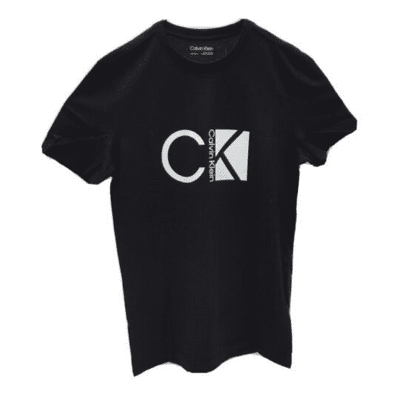 Calvin Klein Men's Smooth Cotton K in Box Logo Graphic T-Shirt, Black, L