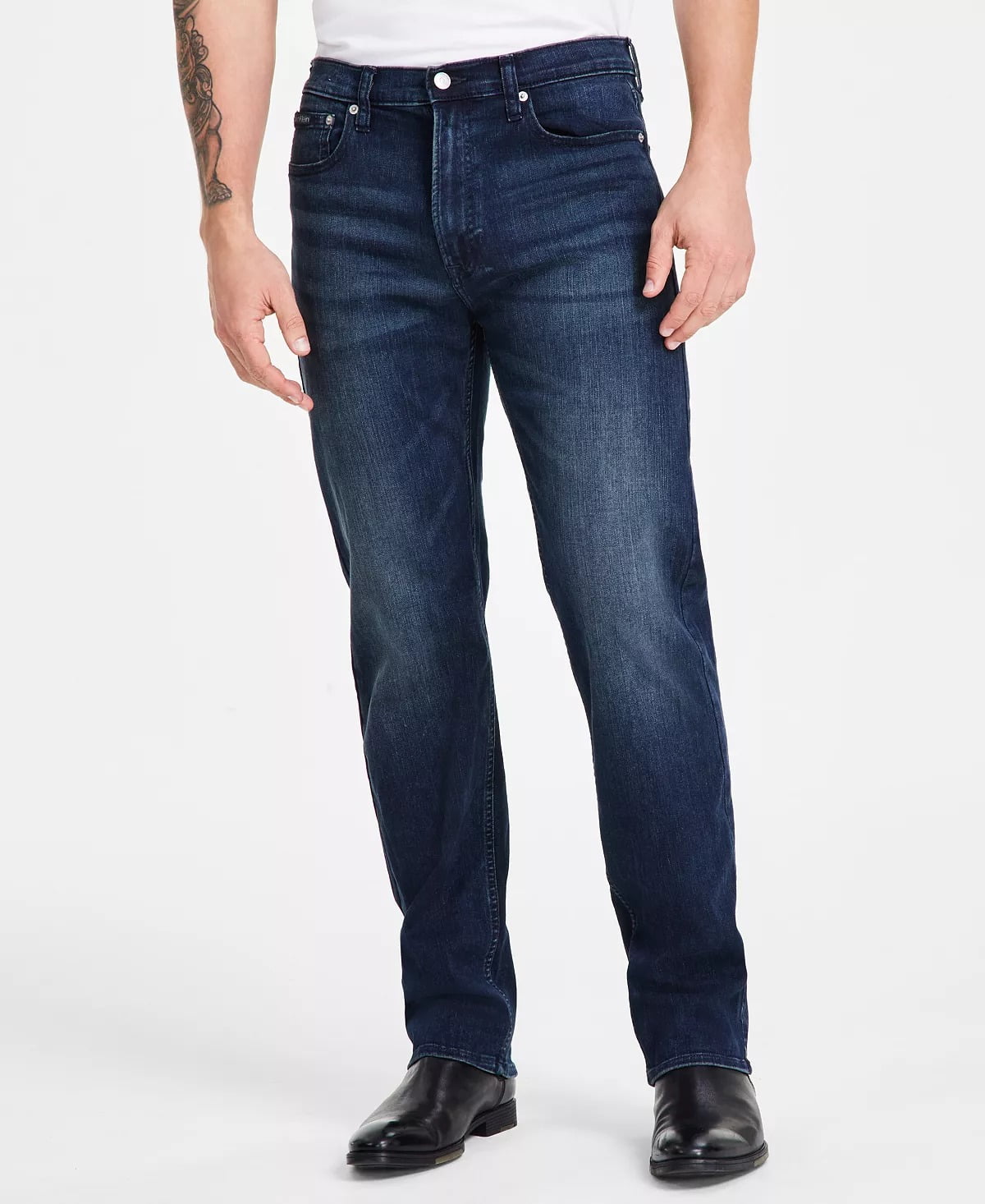 Calvin Klein Men's Standard Straight Fit Stretch Jeans Boston Blue 31 x 30