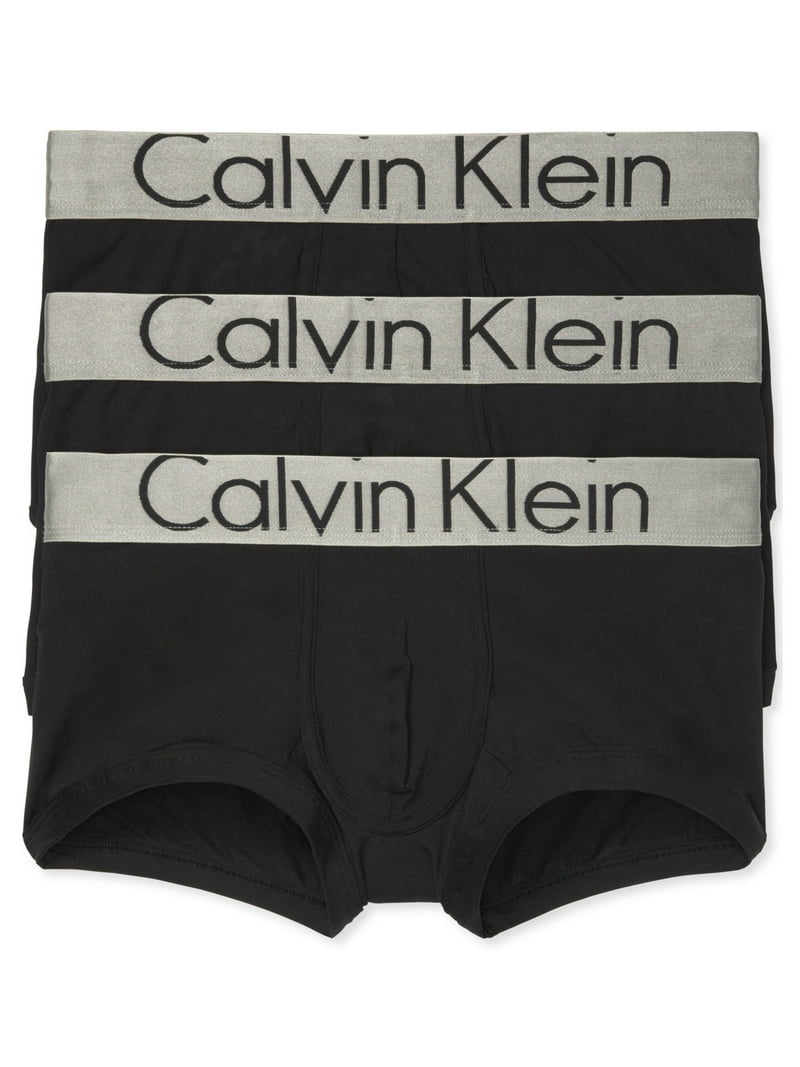 Calvin Klein Men's Steel Micro Low Rise Trunk - 3 Pack, Black