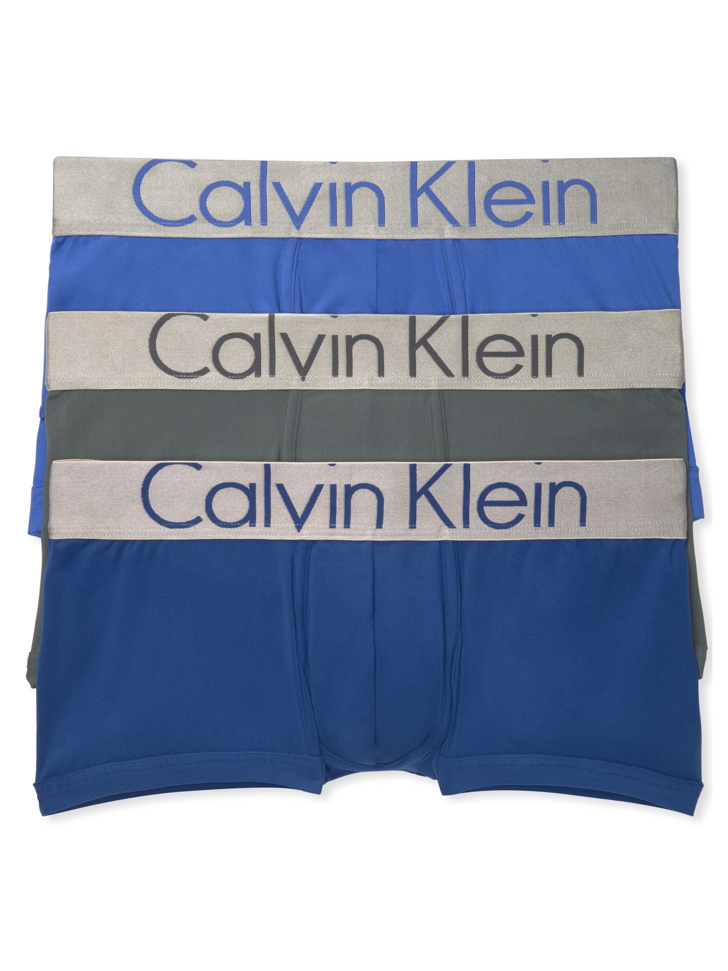 Calvin Klein Underwear Steel Micro 3 Pack Low Rise Trunk Blue NB1656611