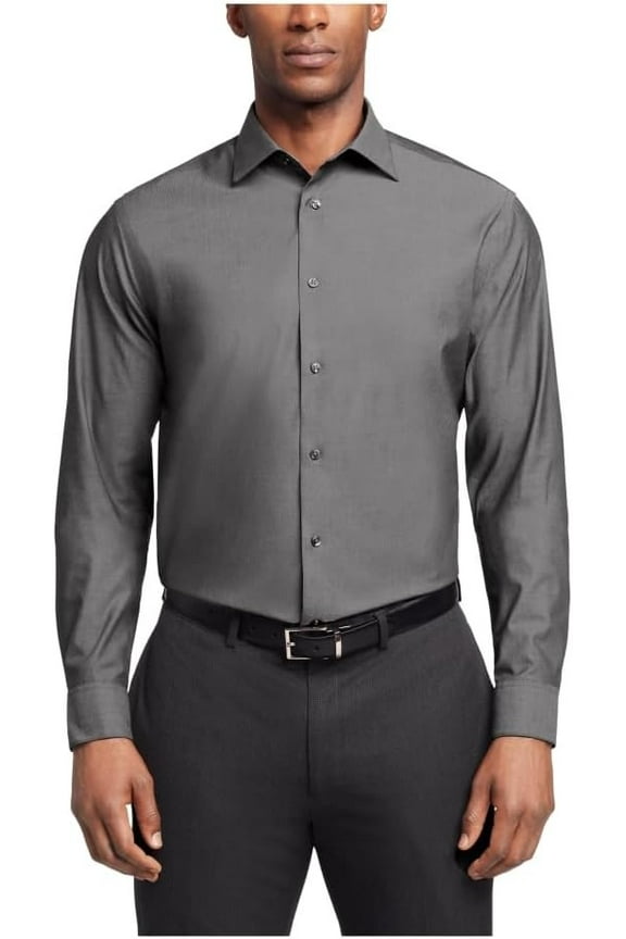 Men's Steel Stain Shield Performance Dress Shirt Carbon-16.5 32/33