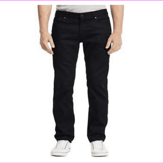 Calvin Klein Men's Straight 5-pocket Sits below waist stretch Jeans 34 X 32/Black