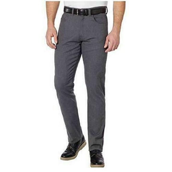 Calvin Klein Men's Straight Leg 5 Pocket Pants (32W x 34L, Dark Cliff HTR)