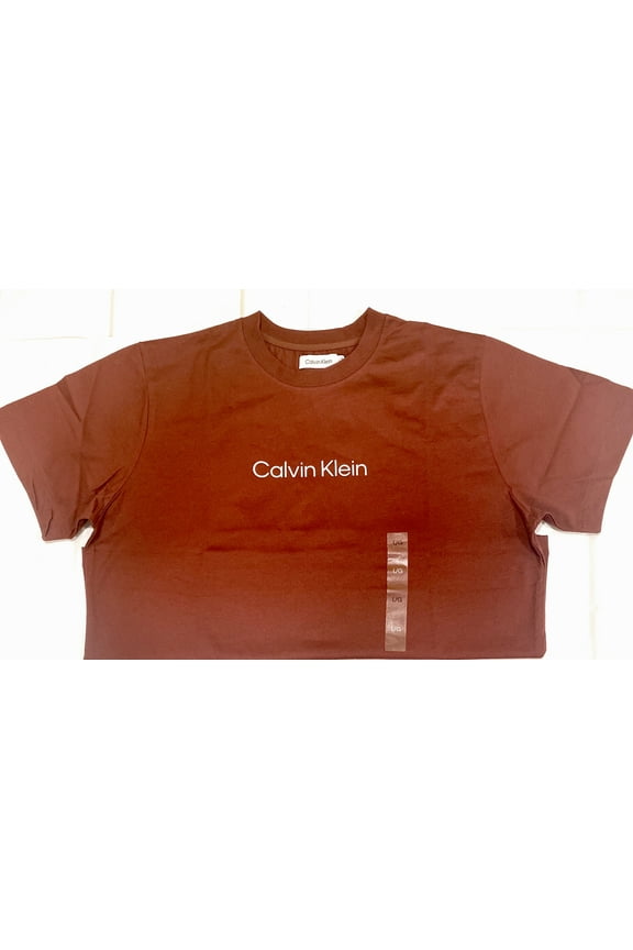 Men's T-Shirt Crew neck Cotton (Maroon, Large)