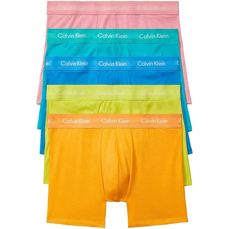 Calvin Klein Men's The Pride Edit 5-Pack Boxer Brief, Orange Juice, Rosey  Dream, CITRINA, DEEP Sky Blue, Island TORQUOISE, Extra Large