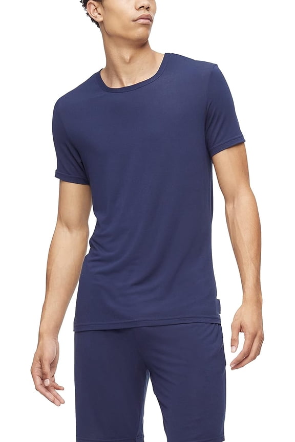 Men's Ultra Soft Modern Modal Crewneck Lounge T-Shirt - Blue Shadow