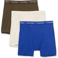 thumbnail image 1 of Calvin Klein Men's Underwear Cotton Classics 3-Pack Boxer Brief, Work Blue, Process Green, Oatmeal Heather, L, 1 of 2