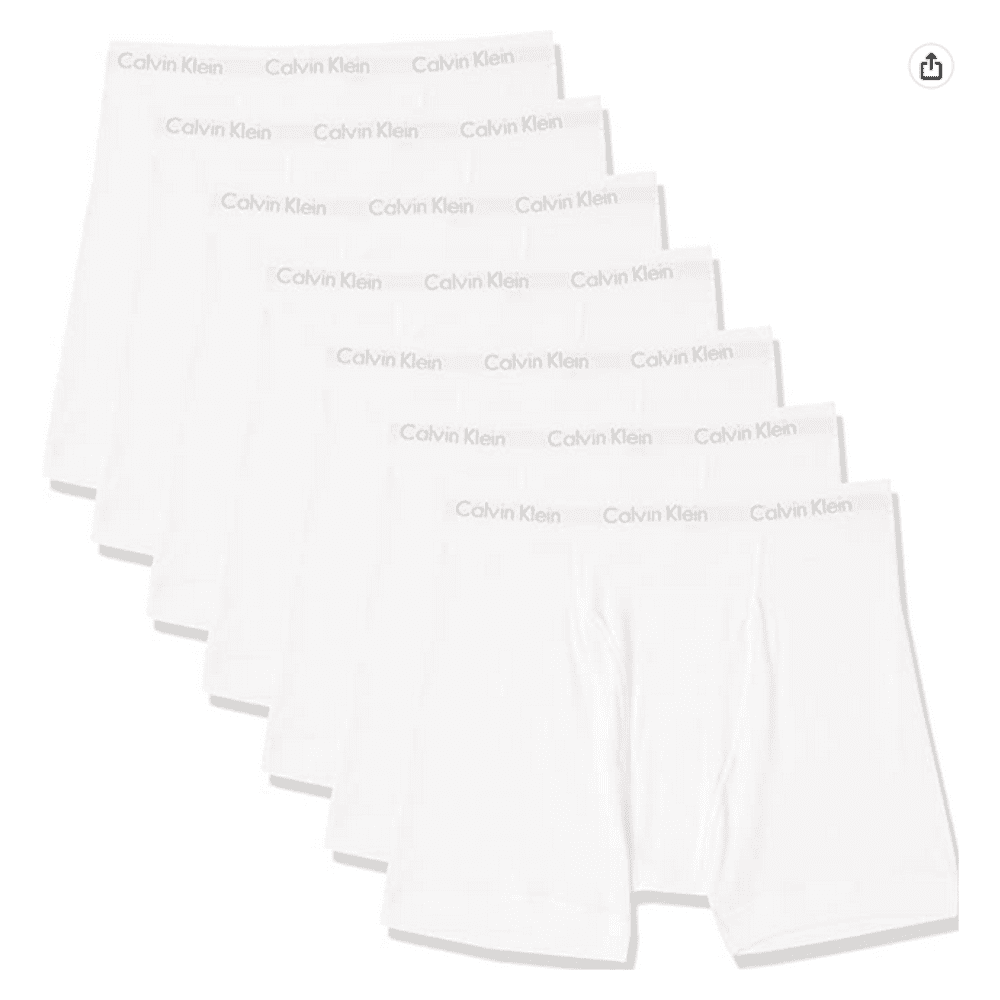 Calvin Klein Men's Underwear Cotton Classics 7Pack Boxer Brief, White