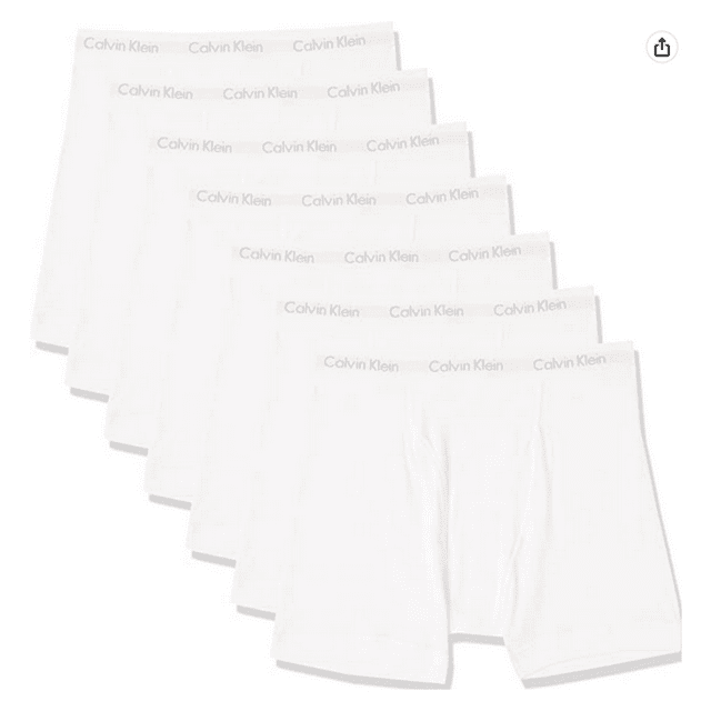 Calvin Klein Men's Underwear Cotton Classics 7Pack Boxer Brief, White