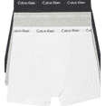 thumbnail image 1 of Calvin Klein Men's White, Black, Grey Heather Cotton Stretch 3-Pack Boxer Brief, Large, 1 of 1
