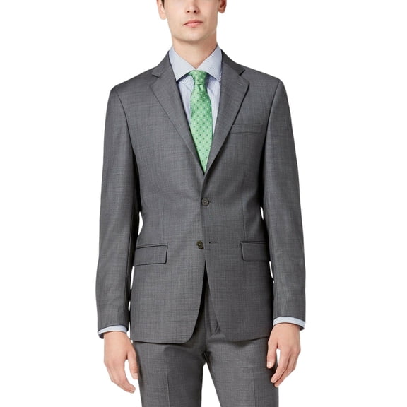 Calvin Klein Mens Slim fit Wool Suit Jacket Blazer 38 R Grey Solid