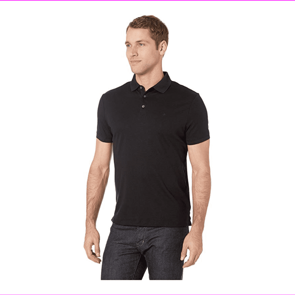 Calvin Klein Men's 100% Cotton Liquid Touch Polo Shirt M/Majolica