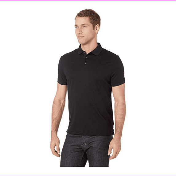 Calvin Klein Men's short sleeve Liquid Touch Polo Shirt M/Black