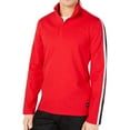 thumbnail image 1 of Calvin Klein Mens 1/4 Ribbed Pullover Sweater, Red, Small, 1 of 1