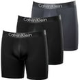 thumbnail image 1 of Calvin Klein Mens 3 Pack Chromatic Microfiber Boxer Briefs Black/Black/Grey, Large, 1 of 4