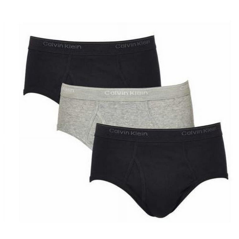 Calvin Klein Men's Classic Fit Cotton Brief 3-Pack-Gray