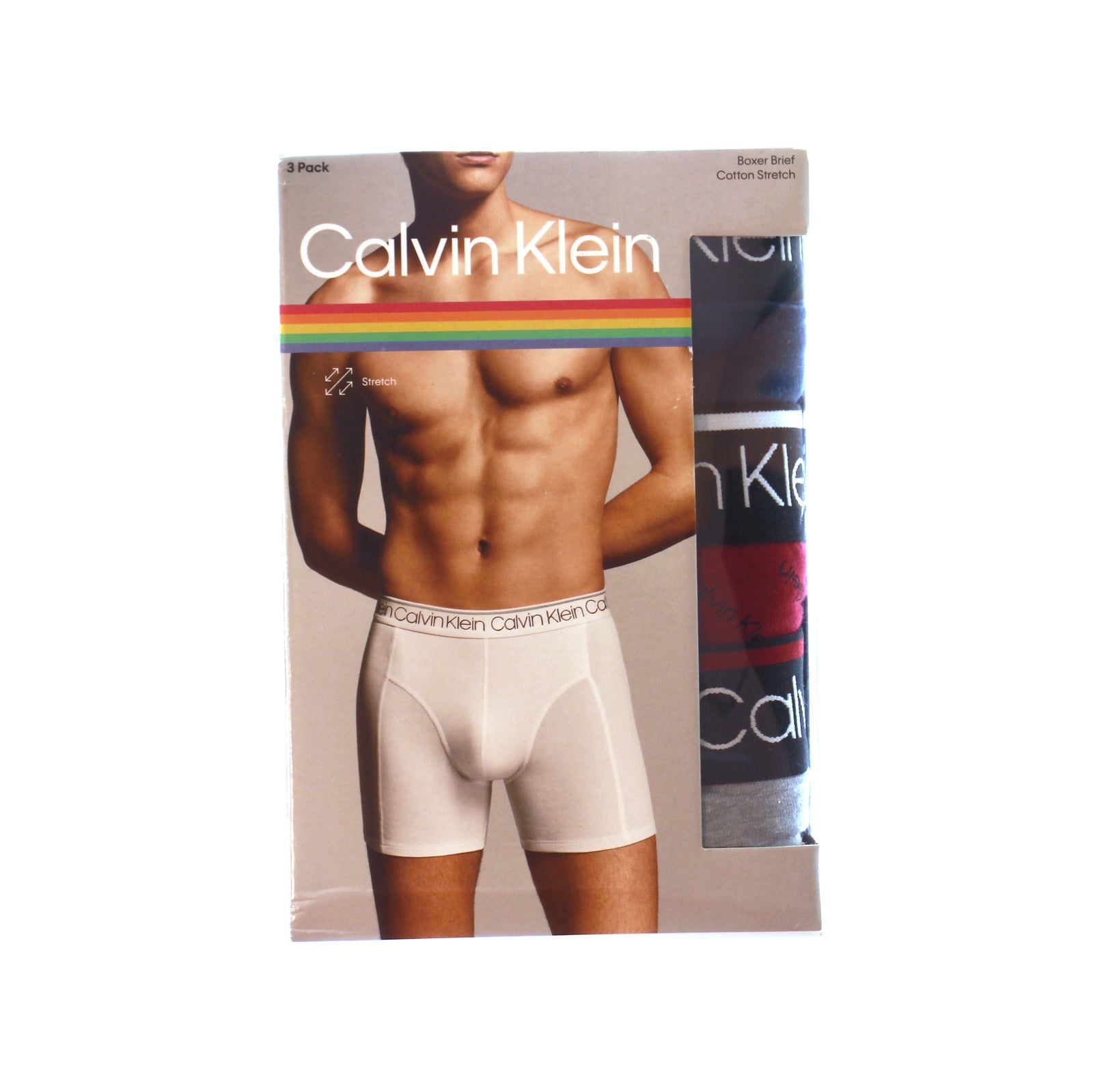 New Men Calvin Klein 3-Pack Cotton Stretch Boxer's Briefs Classic