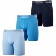 Calvin Klein Mens 3 Pack Lightweight Boxer Brief Navy/Shoreline/Light Blue,X-Large