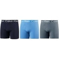 thumbnail image 1 of Calvin Klein Mens 3 Pack Micro Rib Boxer Brief (Shoreline/Light Blue/Grey,L), 1 of 4