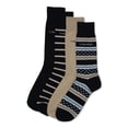 thumbnail image 1 of Calvin Klein Mens 4 Pack Navy Assorted Dress Crew Socks 7-12 Male, 1 of 2