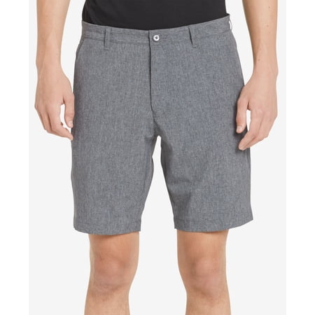 Calvin Klein Mens 9 Heathered Tech Shorts Warm Smoke 40