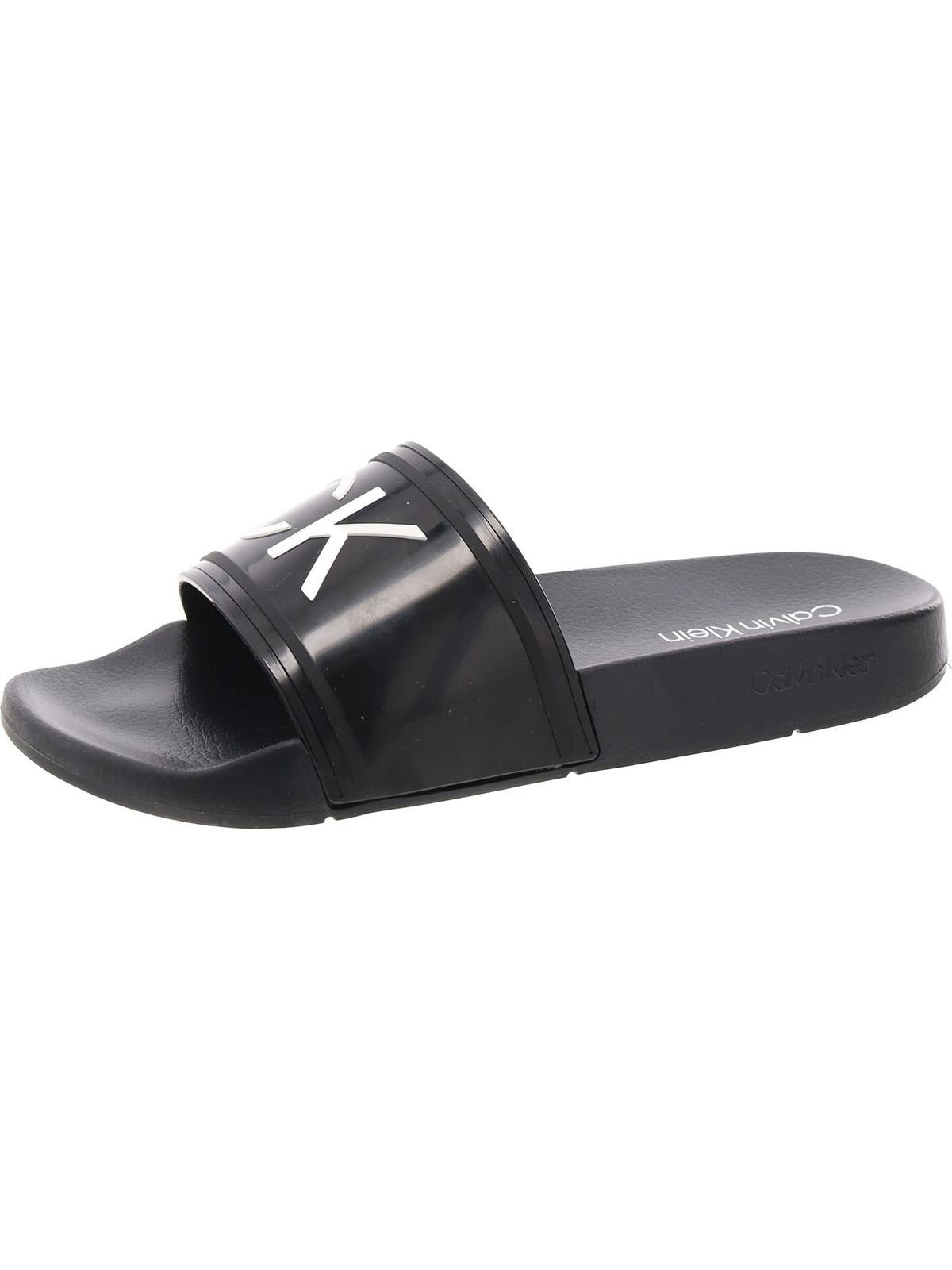 Pool Slides Mens Black Calvin Klein Sliders Buy Calvin Klein Men