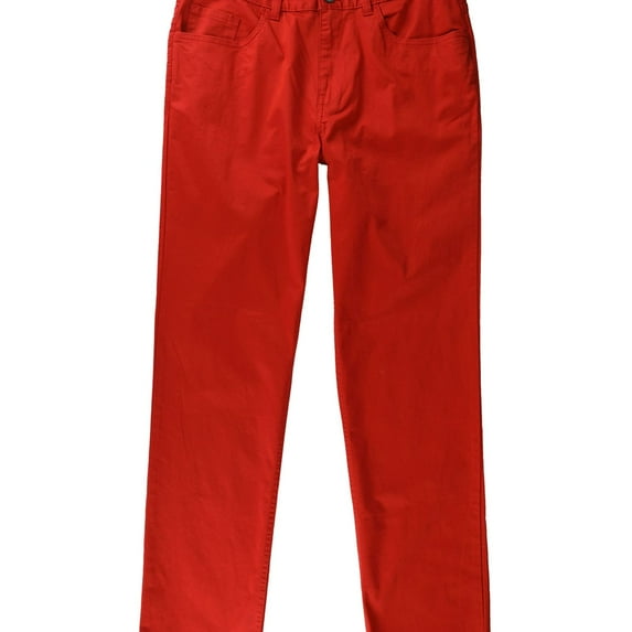 Calvin Klein Mens Authentic Season Casual Trouser Pants, Red, 31W x 32L
