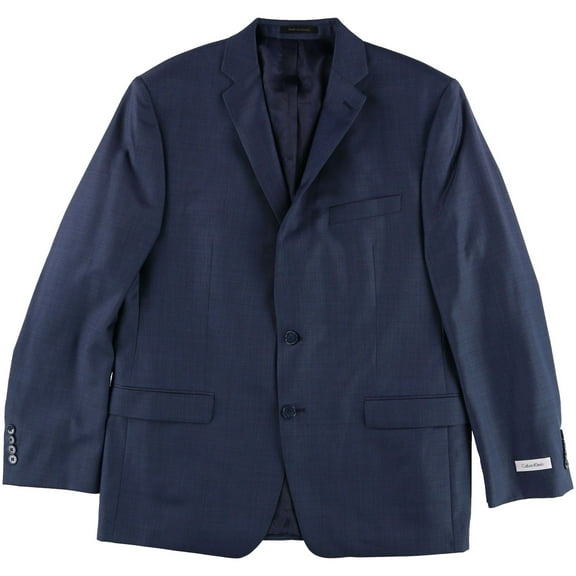 Calvin Klein Mens Basic Two Button Blazer Jacket, Blue, 44 Regular