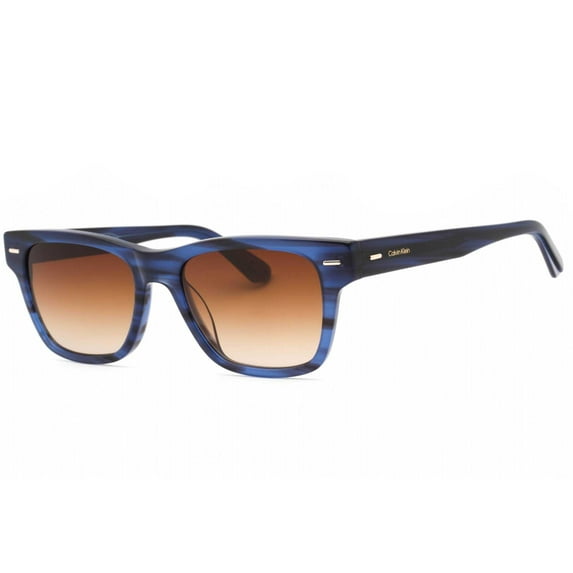 Calvin Klein Mens CK21528S Rectangular Sunglasses, Striped Blue, L