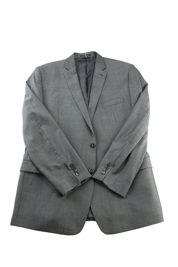 Mens Charcoal Pinpoint Slim Fit Jacket 46L