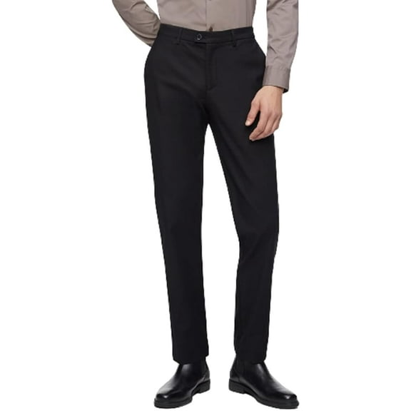 Calvin Klein Mens Chino Slim-Fit Performance Black Pants 30 x 30