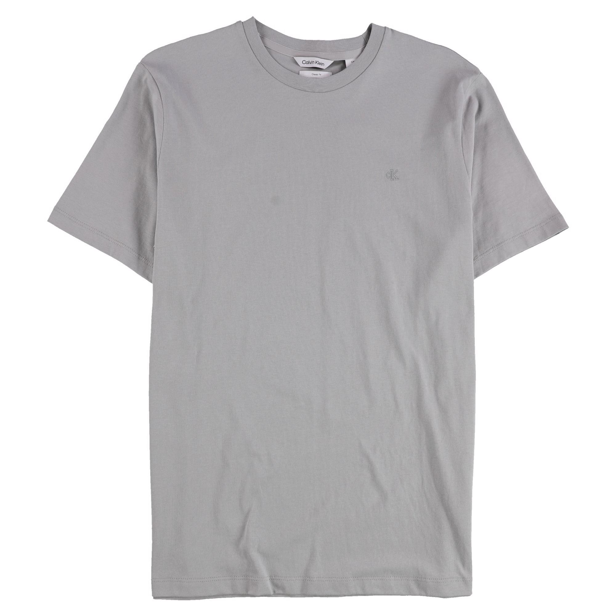 Calvin Klein Mens Classic Fit Cotton Basic T-Shirt, Grey, Small