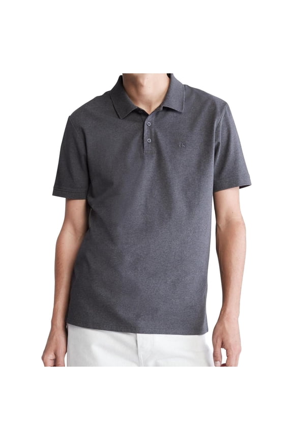 Mens Monogram Logo Polo Shirt, Grey, XX-Large