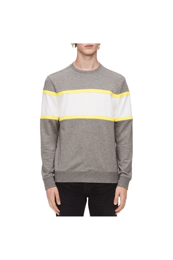 Mens Colorblocked Sweatshirt, Grey, X-Large