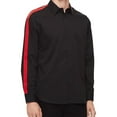 thumbnail image 1 of Calvin Klein Mens Contrast Stripe Button Up Shirt, Black, Medium, 1 of 5