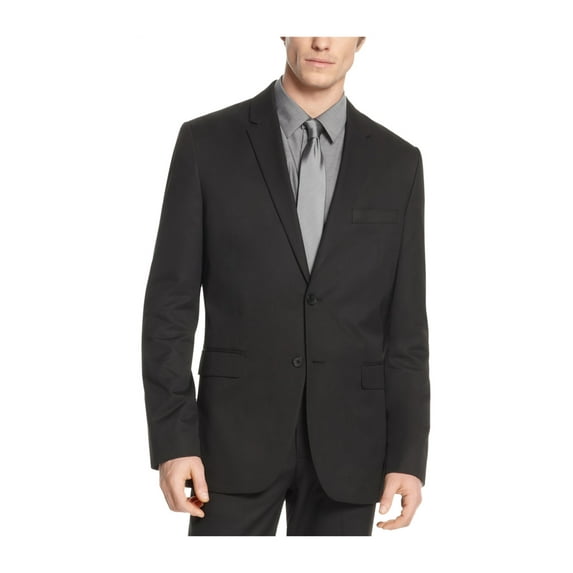 Calvin Klein Mens Core Two Button Blazer Jacket, Black, XX-Large (Regular)